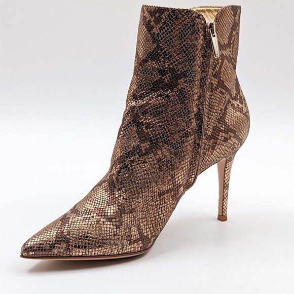 Gianvito Rossi Women Neutrals Gold Boots Animal Print Leather sz 10US 40EU - Picture 3 of 10